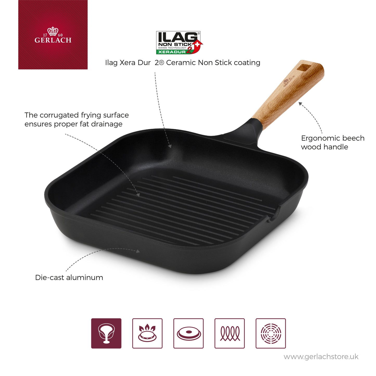 Grill pan NATUR 24 cm