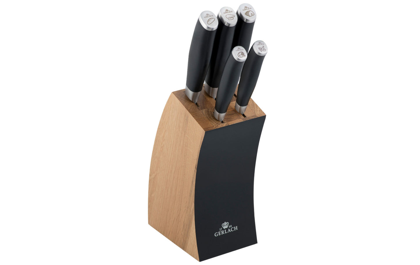 DECO BLACK Knife Set in Block