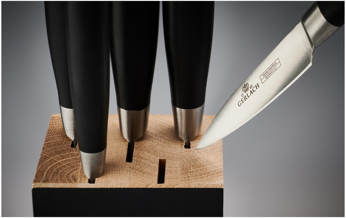 DECO BLACK Knife Set in Block