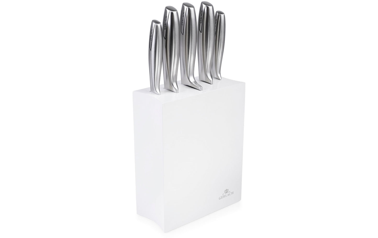 Knife set in white block MODERN